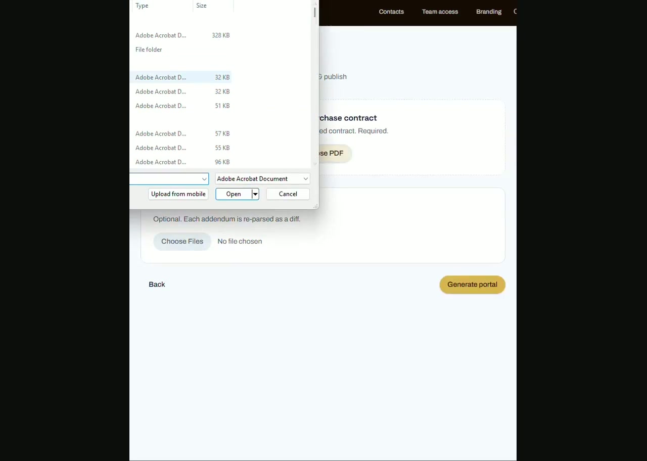 Preview of Contract in, portal out